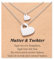 Aunis Mutter Tochter Geschenk 2 Passende Herz Halskette zum Geburtstag Geschenk Mother Daughter Necklace