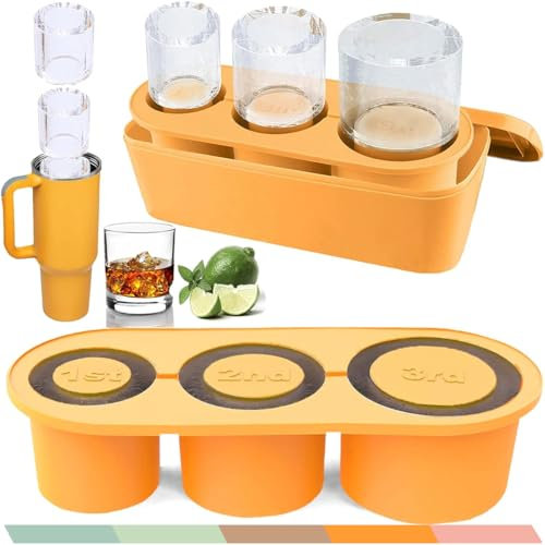 Stanley Eiswürfelform für Stanley-Becher, 590 - 1,2 l, Stanley-Eisform für Stanley-Becher, zylinderförmige Stanley-Eiswürfelform mit Deckel, Eiswürfelform für Stanley-Becher, Stanley-Becher-Zubehör.