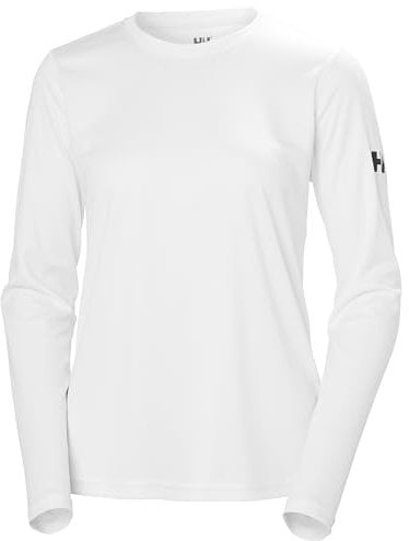 Helly Hansen Women's W HH Tech Crew Ls 2.0, White, S