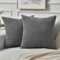 ANBURG Kissenhülle 40x40 grau Kordsamt 2er Set Boho Kissenbezug Cord Zierkissenbezug für Wohnzimmer Einfarbig Sofakissen Quadratisch Weicher Couchkissen Schlafzimmer Dekokissen Kissenbezüge