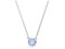 Swarovski Stilla Anhänger, Rundschliff, Blau, Rhodiniert