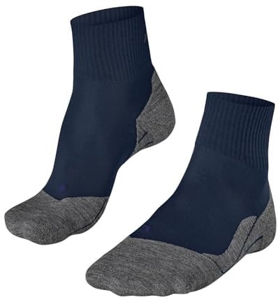 FALKE TK5 Wander Cool Short M Sso respirantes anti-ampoule fines 1 paire, Chaussettes de randonnée Homme, Bleu Blue Pond 6598, 42-43
