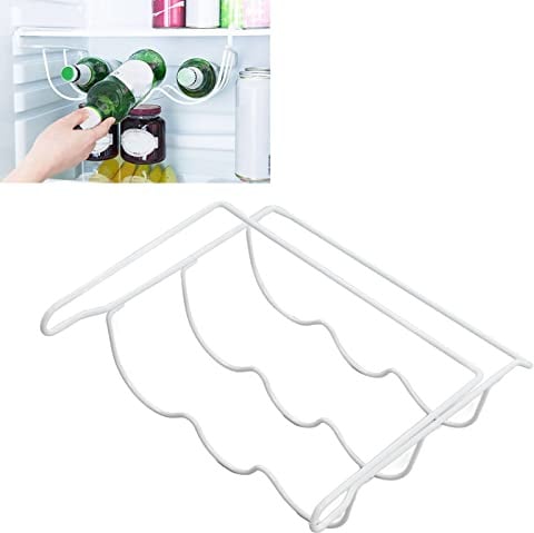 WBTY Étagère à vin pour réfrigérateur - Étagère à bouteilles de réfrigérateur pour 3 bouteilles de votre vin ou boisson préférée. Porte-bouteilles universel, convient à la plupart des réfrigérateurs,