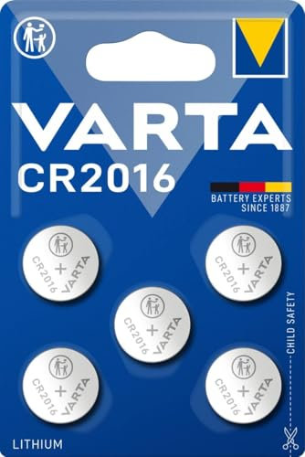 wns-emg-world Pack kompatibel mit VARTA CR 2016 Lithium Batterien, 5 Stück