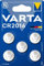 wns-emg-world Pack kompatibel mit VARTA CR 2016 Lithium Batterien, 5 Stück