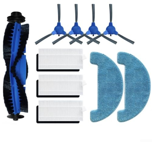 babominimer Hauptrollbürste Seitenbürsten Filter Wischtücher Set für Venga VG RVC 3000 BS VG RVC 3001 Roboter-Staubsauger, Staubsaugerteile, Zubehör Ersatz