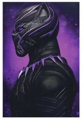 Mnyuein Black Panther Movie Poster Leinwand Poster Schlafzimmer Dekoration Landschaft Büro Raumdekoration Geschenk Unframe: 12x18inch(30x45cm)