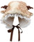UxicRuya Weihnachtsmütze, Winter-Kopfbedeckung, Kostüm-Zubehör, Plüsch-Elchgeweih-Mütze zum Wandern, mit Spitze