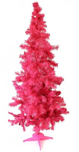 DIVCHI 6ft Premium Christmas Tree 355 Branch Xmas Trees Artificial Christmas Tree Pine Tree With Metal Stand Realistic Branches Christmas Tree For Indoor And Outdoor (Pink)