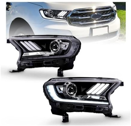 2PCS LED Scheinwerfer Scheinwerfer Montage Kompatibel for Ford Ranger T6 VT4 XL XLT Raptor Wildtrak 2015-2020 auto Zubehör(2PCS LHD)