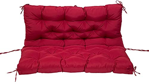 EYRMQWJPC Garden Bench Seat Cushion, Waterproof Bench Cushion Cover For Hollywood Swing Indoor Outdoor Multicolor Multiple Sizes(Red,150x100x10cm)