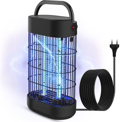 Lampara Antimosquitos Electrico 18W, Luz UV Matainsectos Eléctrico No Tóxico Matamoscas para Interiores Trampa para Mosquitos para Dormitorio Cocina Patio