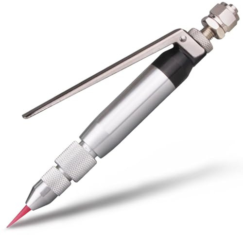 Manual Pneumatic Glue Pen for UV Adhesive, Grease & Ink - 4mm Nozzle Dispensing Valve Handles Viscosity 1-100,000 CPS at 4-7 Kgf/cm² Air Pressure