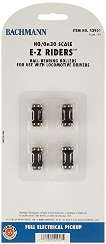 Bachmann Trains 42901 Trains E-Z Riders with Ball-Bearing ROLLERS-4/pk-For Use with HO or On30 Scale