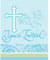 Creative Converting Inspirierende Einladungen, blaues Kreuz, Taube, 8 Stück