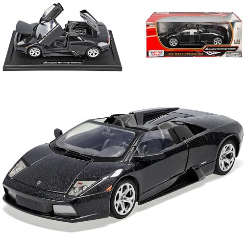 Motormax Lamborgihini Murcielago Roadster Cabrio Schwarz 2001-2010 1/18 Modell Auto
