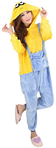 Everglamour Unisex Bodysuit Onesie/Body Suit, Yellow/Blue, M Plus UK