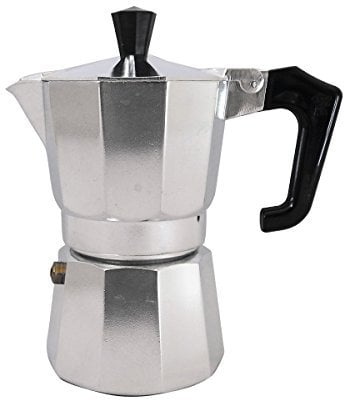 Bits Kaffeemaschine von Mokka espresso Made in Italy Moka Topf- 1,2,3,6,9,14Cup - Silver, 2 Cup