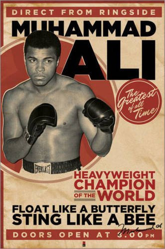 Poster Muhammad Ali - Vintage - preiswertes Plakat, XXL Wandposter