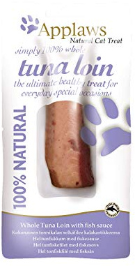 Applaws 100% Natural Cat Treats, Tuna Loin with Fish Sauce Cat Snack, 30g Pouch (Pack of 12)