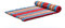 Leewadee Kapok Rollmatte – Handgefertigte Schlaf- & Relax Faltmatte aus Thailand, vielseitig als Gästebett, Campingmatte, Yogamatte oder Futon nutzbar, 190 x 100 cm, Blau Rot