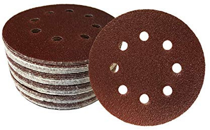 Goodway 50 Klett-Schleifscheiben Ø 125 mm | Körnung 180 | 8-Loch für Exzenter-Schleifer | Hochwertige Schleifblätter | Schleifscheiben | Exzenterschleifpapier | Exzenter