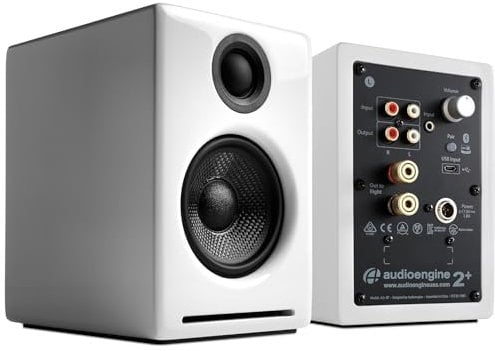 Audioengine Enceintes de Bureau sans Fil Bluetooth A2 Plus - Enceintes d'ordinateur 60 W pour la Musique et Les Jeux