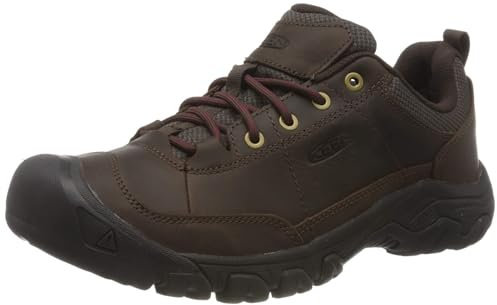 KEEN Men's Targhee 3 Oxford Casual Hiking Shoes, Dark Earth/Mulch, Dark Earth/Mulch, 9 Wide
