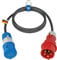as - Schwabe CEE Cavo adattatore caravan 1,5 m - Spina CEE 400 V / 16 A / 5 poli & attacco CEE con coperchio incernierato 230 V / 16 A / 3 poli - Adatto per interni / esterni - IP44 - Made in Germany