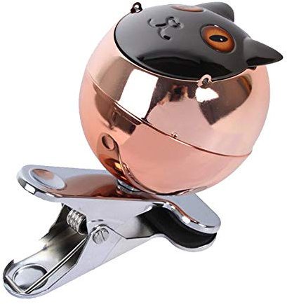 Aschenbecher mit Klemmfunktion Color CAT Windaschenbecher Klemmaschenbecher Metall Ascher Kippaschenbecher (Kupfer-Braune Augen)