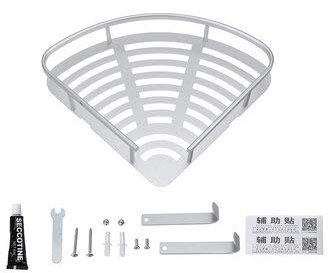 Tutoy Badezimmer Dusche Caddy Regal Metall Wand Kleber Küche Lagerregal Organizer - Silber - 2 Schichten
