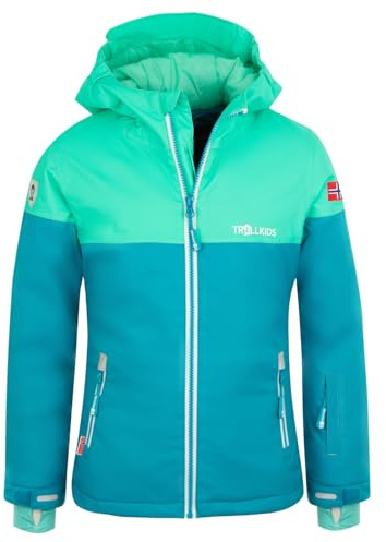 Trollkids Girls Hallingdal Jacket | Atmungsaktiver Overall, verstärkte Nähte, reflektierende Details, für jedes Winterabenteuer, Skibekleidung für Kinder
