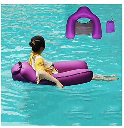 AXTMR pool liege die gefaltet und aufbewahrt werden können, luftmatratze wasser die in einer Sekunde aufgeblasen werden können,und beach freizeit badeinsel,Maximale Belastung 200kg,Purple, 100*80*20cm