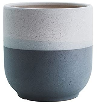 NICETOW Vasos para Plantas de Flores Vaso de Flores de cerâmica Cinza Branco Família Restaurante Mesa de Centro Escritório Área de trabalho Decoração Vaso de Flores com furo Vaso de Flores Grande Va