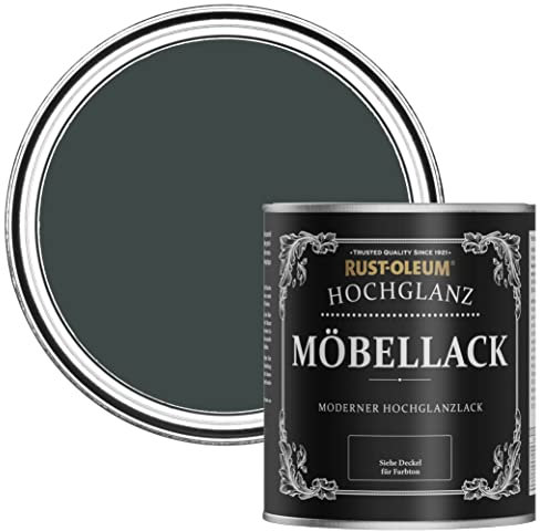 Rust-Oleum Black Furniture Paint in Gloss Finish - Black Sand 750ml