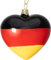 SIKORA Deutschland Herz besondere Weihnachtskugel Glas Christbaumschmuck Deko Figur Weihnachten Anhänger Ornament - Trend Line - BS525