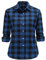 Dioufond Chemise Bucheron Femme Chemisier a Carreaux Flanelle Chemise Carreaux Femme Bleu 2XL