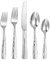 KEAWELL Louis Premium 20/45/65-teiliges Besteck-Set mit quadratischem Rand, 18/10 Edelstahl, Service für 4/8/12, feines Besteck-Set, spülmaschinenfest (20)