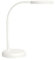MAUL Schreibtischlampe LED MAULjoy | Kleine Schreibtischlampe mit Standfuß | Moderne Tischlampe für Schreibtisch, Büro | Flexible LED Lampe mit 3000K warmweißem Licht | Weiß