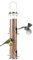 Metal Bird Feeder Tube Hanging Feeders Wild Bird Seed Feeder Heavy Duty Metal 6 Port Bird Feeders with Steel Hanger Weatherproof and Water Resistant Great for Attracting Birds (Greencopper)