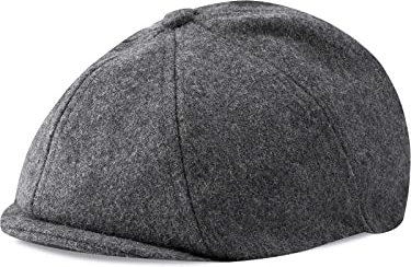 mintgreen Schiebermütze Kinder, Baby Wool Jungen Fischgrät Tweed Schirmmütze Barett Newsboy Cap, Wool Dunkel Grau, 1-2 Jahre