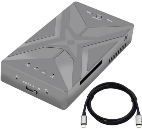 CY Adaptateur M.2 SSD, NGFF B+M Key M.2 SSD vers SATA et Micro USB 3.0 Combo HDD Boîtier de disque dur (Dual NVME vers USB C Raid)