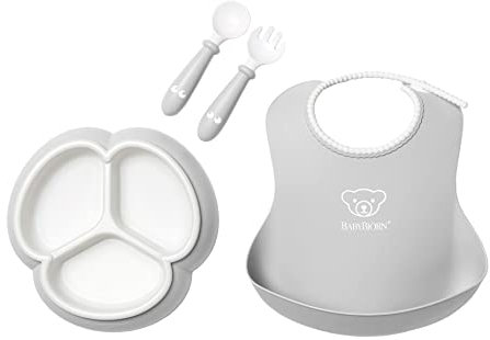 BabyBjörn Kindergeschirr-Set, 4-teilig, Grau