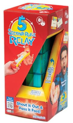 Relais de règle en 5 Secondes | Jeu de fête en Famille | Bâton de Relais électronique | Criez-Le et passez Vite | pour 2 Joueurs ou Plus | À partir de 8 Ans