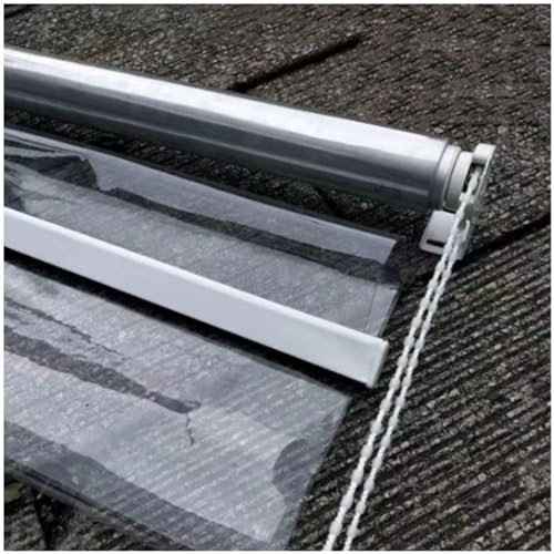 Tende a Rullo Chiare Esterni,tende Avvolgibile Trasparenti Impermeabili,tende a Rullo Per Porte Balcone Patio Porta,tapparella Per Finestre in Plastica Pvc,anti Vento/pioggia,WxH-50x60cm/19.7*23.6in
