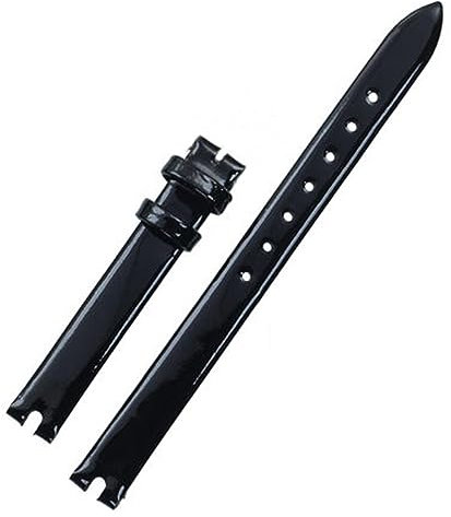 INEOUT Damen Lederarmband Kompatibel Mit Tissot 1853 T003209A Serie 10 Mm Dornschließe Armband Damenuhrenarmband Uhrenzubehör (Color : Black without buckle, Size : 10mm)