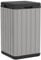 vidaXL Cubo de Basura de Exterior, Cubo Papelera con Tapa, Contenedor de Residuos, Cubo de Basura para Parque Jardín Patio, PP Gris