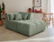 Lisa Design Caracas - modulsofa Recamiere rechts - aus Stoff Salbeigrün