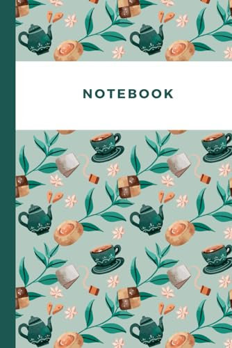 Watercolor Composition Notebook With Tea, Coffee Cup And Kettle: Positive Affirmation Motivational and Inspirational Journal