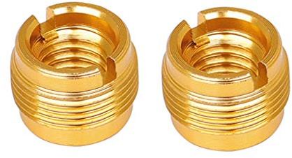 2 Stück Mikrofonständer-Adapter, Galgenarm, Schraubgewindeadapter, 5/8 Zoll Stecker auf 3/8 Zoll Buchse, Schraubadapter für Mikrofonständer, Mikrofon-Clip